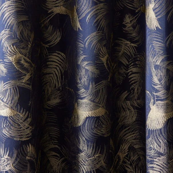 Dunelm Crane Navy Eyelet Curtains - Image 3