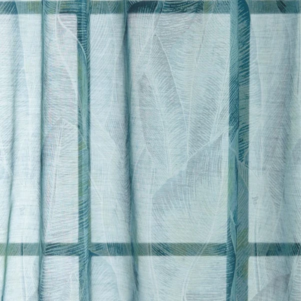 Dunelm Printed Malawi Green Slot Top Voile Panel - Image 3