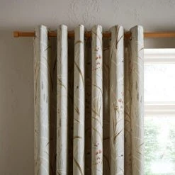 Natural History Museum Riverside Grasses Natural Eyelet Curtains