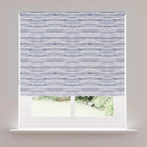 Dunelm Whitmore Blue Stripe Blackout Roller Blind