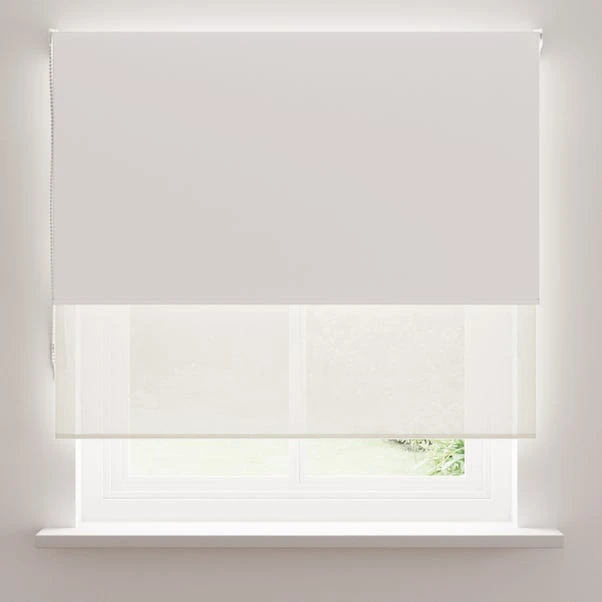 Dunelm Sheer White Blackout Double Roller Blind - Image 3