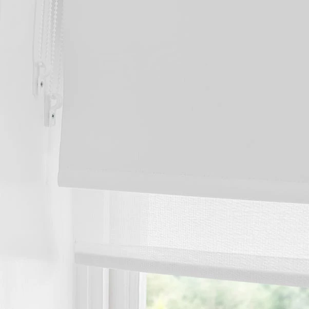 Dunelm Sheer White Blackout Double Roller Blind - Image 6