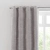 Luxury Collection Clayton Chenille Chateau Grey Eyelet Curtains