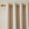 Dunelm Albert Chenille Warm Sand Eyelet Curtains