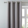 Dunelm Luna Brushed Mid Grey Blackout Eyelet Curtains