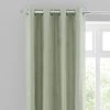 Dunelm Luna Brushed Sage Blackout Eyelet Curtains