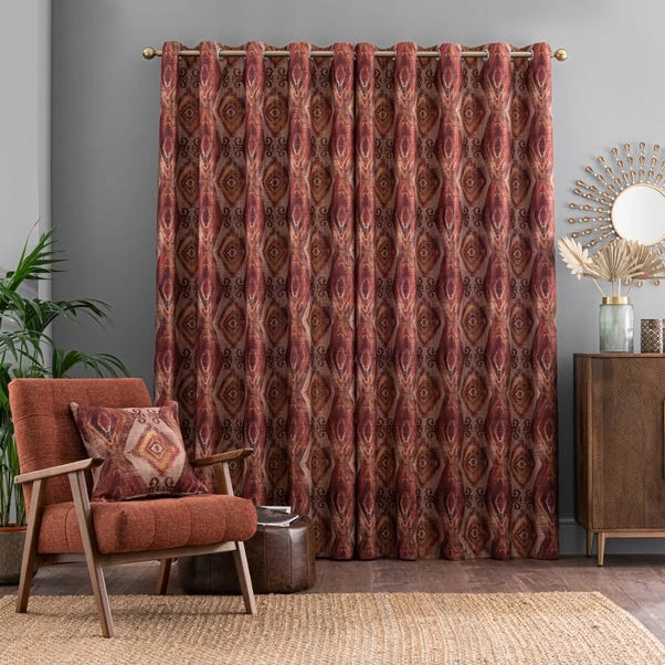 Dunelm Santa Rosa Red Eyelet Curtains - Image 4