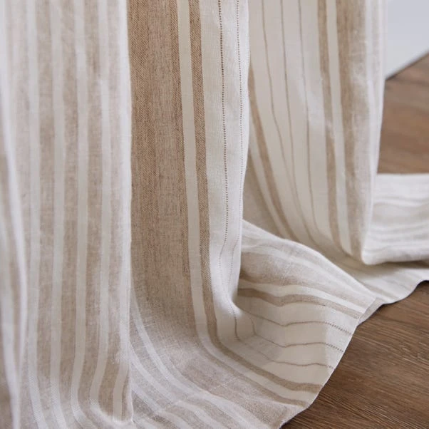 Churchgate Linen Stripe Hidden Tab Top Voile - Image 3
