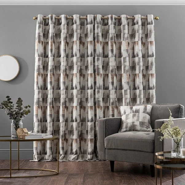 Dunelm Belgravia Silver Eyelet Curtains - Image 4