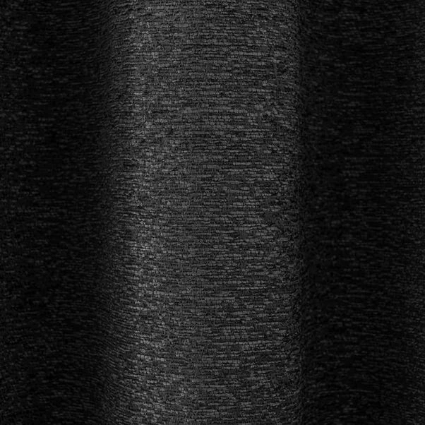 Dunelm Textured Chenille Graphite Eyelet Curtains - Image 3