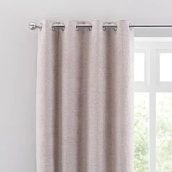 Dunelm Textured Chenille Mushroom Eyelet Curtains