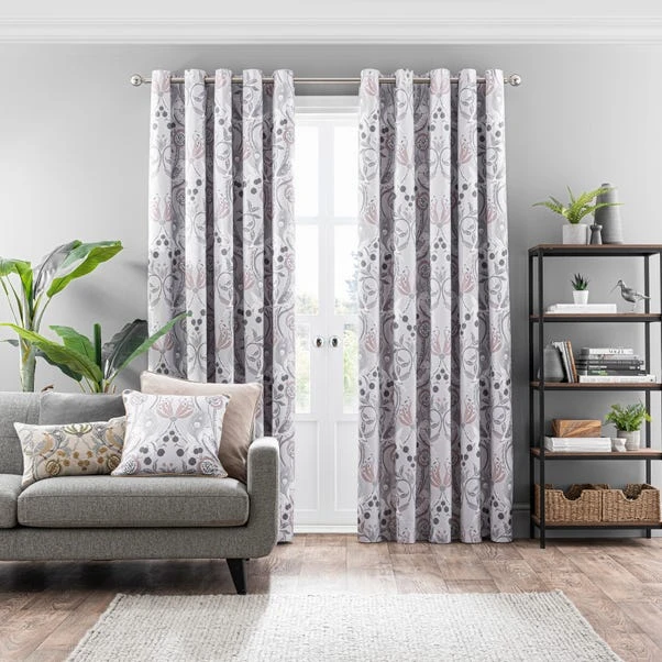 Dunelm Havisham Grey Eyelet Curtains - Image 2