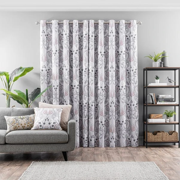 Dunelm Havisham Grey Eyelet Curtains - Image 4