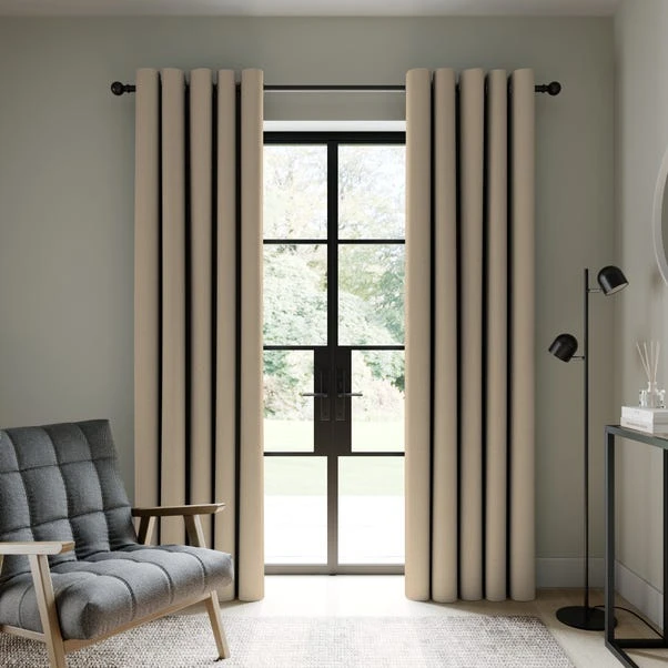 Dunelm Berlin Linen Thermal Blackout Eyelet Curtains - Image 2