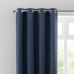 Dunelm Paris Recycled Navy Eyelet Curtains