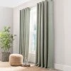 Dunelm Paris Recycled Sage Eyelet Curtains