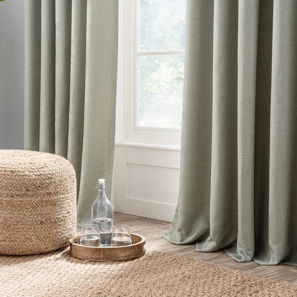 Dunelm Paris Recycled Sage Eyelet Curtains - Image 4