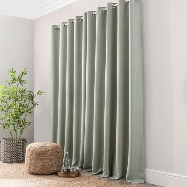 Dunelm Paris Recycled Sage Eyelet Curtains - Image 5