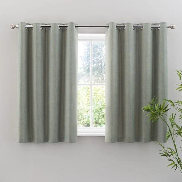 Dunelm Paris Recycled Sage Eyelet Curtains - Image 6
