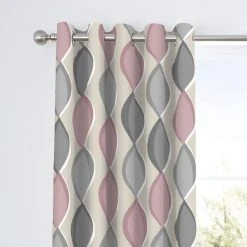 Fusion Lennox Blush Eyelet Curtains