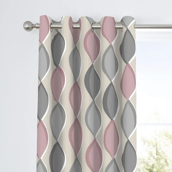 Fusion Lennox Blush Eyelet Curtains