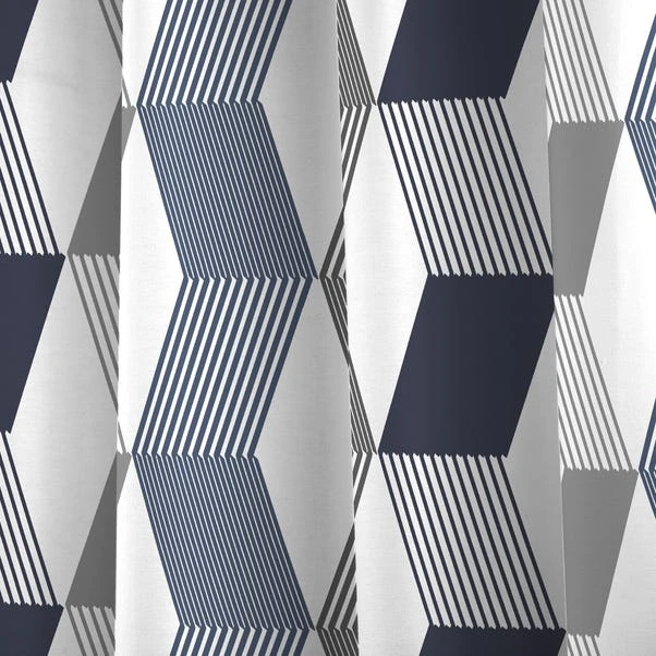 Fusion Magna Navy Eyelet Curtains - Image 3