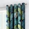 Fusion Tropical Teal Eyelet Curtains