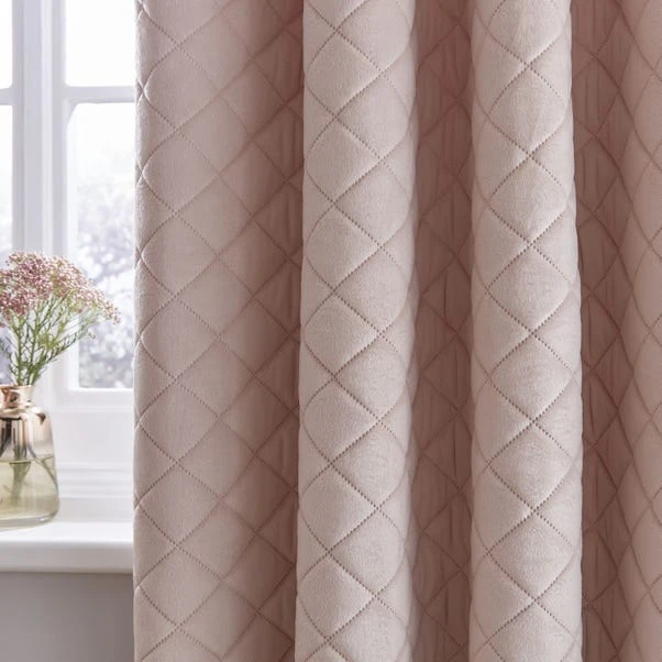 Catherine Lansfield So Soft Luxe Velvet Blush Thermal Eyelet Curtains - Image 3