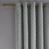 Catherine Lansfield So Soft Luxe Velvet Silver Thermal Eyelet Curtains