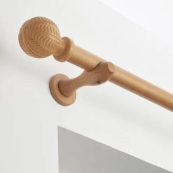 Dunelm Pretty Boho 28mm Fixed Wooden Curtain Pole