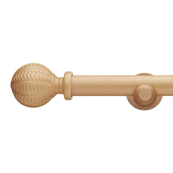 Dunelm Pretty Boho 28mm Fixed Wooden Curtain Pole - Image 2