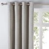 Dunelm Hava Chenille Sandstone Eyelet Curtains