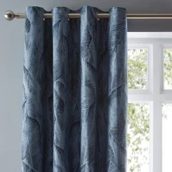 Dunelm Malawi Navy Eyelet Curtains