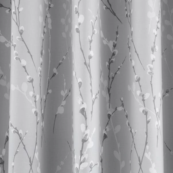 Dunelm Belle Grey Blackout Eyelet Curtains - Image 3