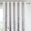 Dunelm Whimsical Botanical Floral Blackout Eyelet Curtains