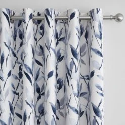 Dunelm Zen Blue Blackout Eyelet Curtains