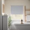 Dunelm Purity Tile Blue Moisture Resistant Daylight Roller Blind
