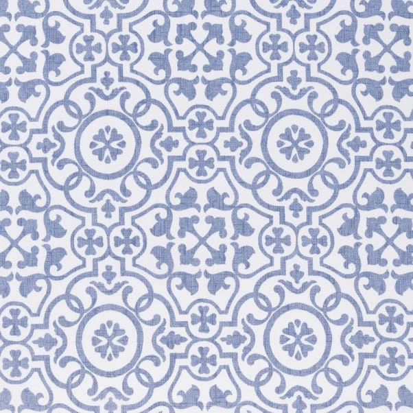 Dunelm Purity Tile Blue Moisture Resistant Daylight Roller Blind - Image 3