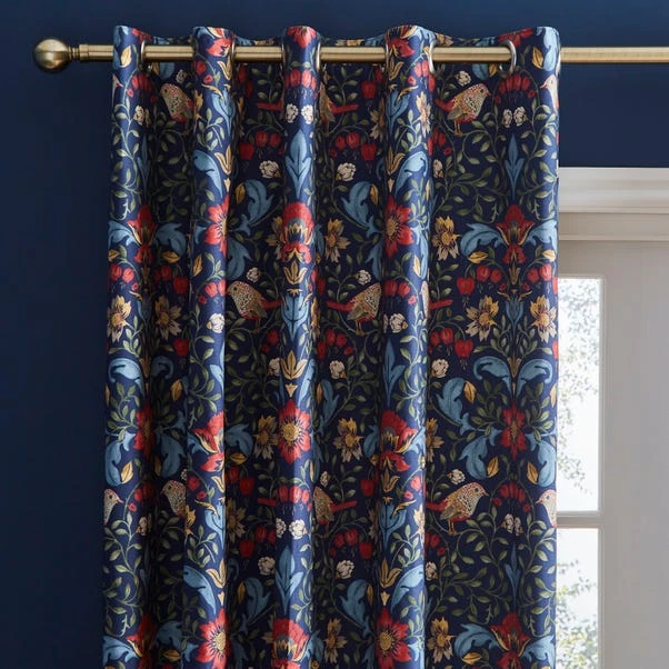 Dunelm Ruskin Navy Eyelet Curtains