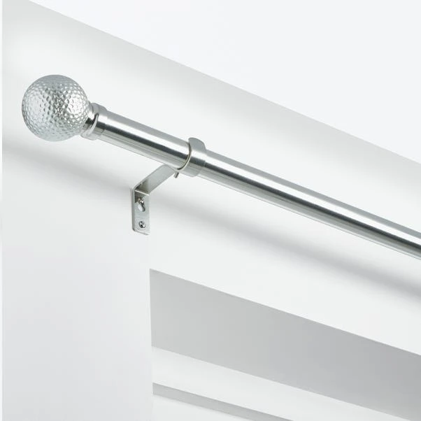 Dunelm Hammered Metal Effect Extendable Eyelet Curtain Pole