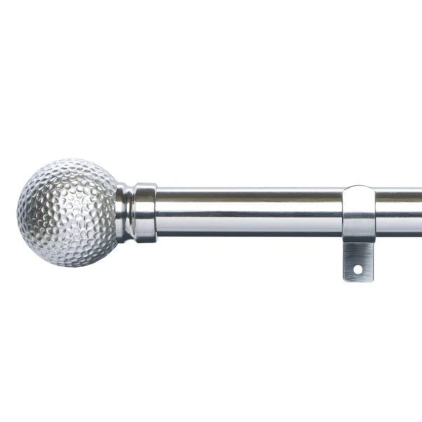 Dunelm Hammered Metal Effect Extendable Eyelet Curtain Pole - Image 2