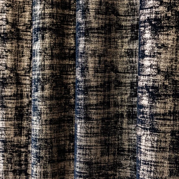 Dunelm Romano Navy Velour Eyelet Curtains - Image 3