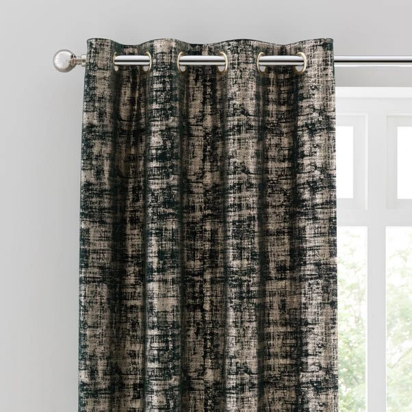 Dunelm Romano Emerald Velour Eyelet Curtains