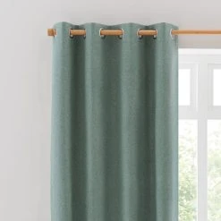 Dunelm Luna Brushed Lilypad Blackout Eyelet Curtains