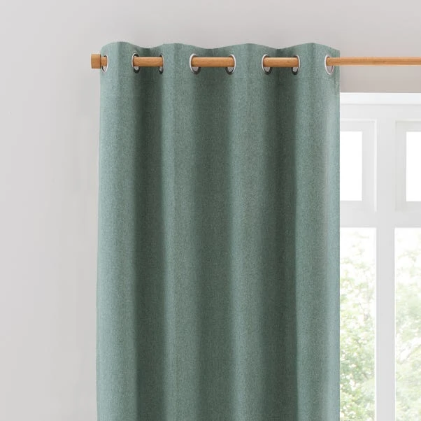 Dunelm Luna Brushed Lilypad Blackout Eyelet Curtains