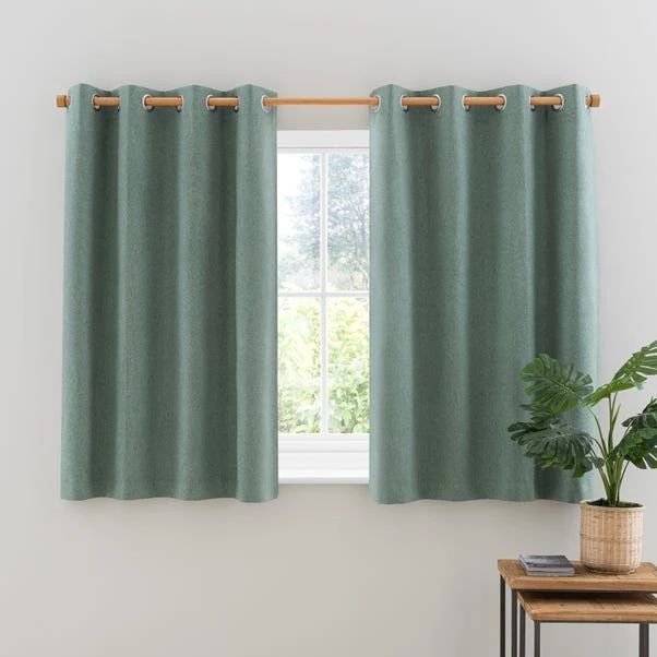 Dunelm Luna Brushed Lilypad Blackout Eyelet Curtains - Image 6