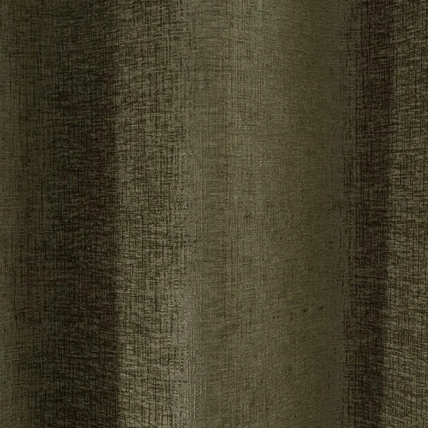 Luxury Collection Chenille Olive Eyelet Curtains - Image 3