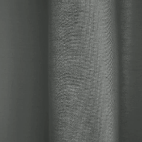 Dunelm Adley 100% Cotton Steeple Grey Eyelet Curtains - Image 3