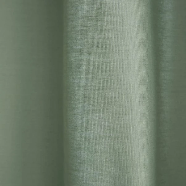 Dunelm Adley 100% Cotton Sage Eyelet Curtains - Image 3