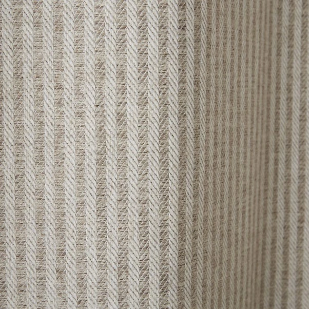 Dunelm Churchgate Herringbone Natural Stripe Eyelet Curtains - Image 2